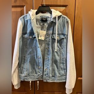 Contrast Hooded Denim Jacket